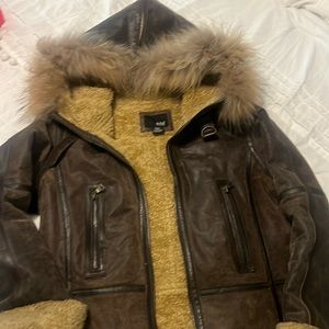 Genuine Leather coat size small.